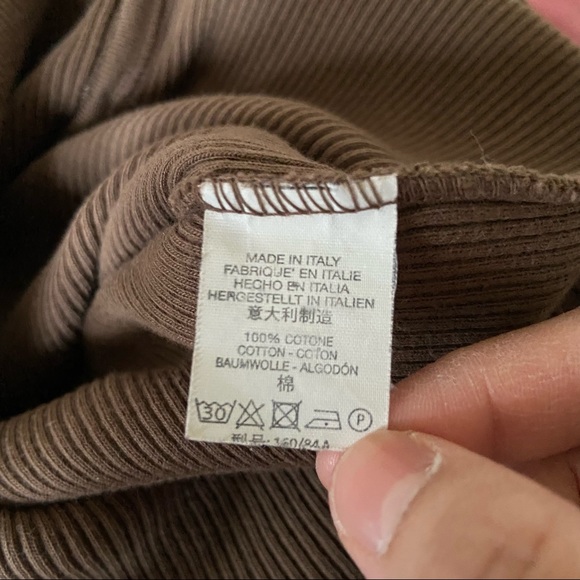 brandy melville brown zelly ribbed longsleeve - Picture 6 of 6